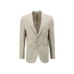 Fabrika Mono Yaka Slim Fit Çizgili Ceket, 46, 5003085566, Bej, Erkek