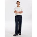 Fabrika Normal Bel Geniş Fit Lacivert - Gri Pantolon, 42, 5003273595, Lacivert - Gri, Kadın