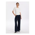 Fabrika Normal Bel Geniş Fit Lacivert Kadın Pantolon F5WL-PNT0144
