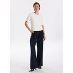 Fabrika Normal Bel Geniş Fit Pantolon, 38, 5003273864, Lacivert, Kadın