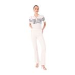 Fabrika Normal Bel Geniş Paça Flare Kırık Beyaz Denim Pantolon, 25, 5003225720, Kırık Beyaz, Kadın