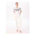 Fabrika Normal Bel Geniş Paça Flare Kırık Beyaz Kadın Denim Pantolon F5SL-PNT0417