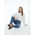 Fabrika Normal Bel Straight Paça Mom Fit İndigo Denim Pantolon, 40, 5003328550, İndigo, Kadın
