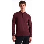 Fabrika Polo Yaka Basic Düz Bordo Melanj Erkek Kazak F5WM-KZK 2553 - 3XL