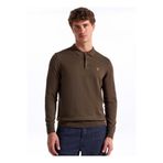 Fabrika Polo Yaka Basic Düz Haki Melanj Kazak, 3XL, 5003263231, Haki Melanj, Erkek