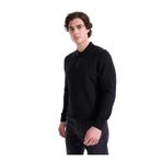 Fabrika Polo Yaka Basic Düz Kazak, 2XL, 5003263157, Siyah, Erkek