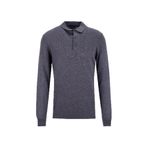 Fabrika Polo Yaka Basic Düz Kazak, 3XL, 5003263223, Gri Melanj, Erkek