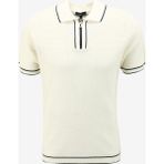 Fabrika Polo Yaka Basic Jakarlı Kırık Beyaz Erkek Kazak F4SM-KZK 0708 - XL