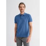 Fabrika Polo Yaka Düz İndigo Erkek T-Shirt LEGOLAS Y