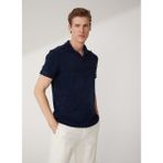 Fabrika Polo Yaka Düz Lacivert Erkek T-Shirt ALIZA - 2XL