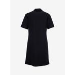 Fabrika Polo Yaka Düz Mini Elbise, S, 5003328041, Siyah, Kadın