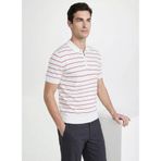 Fabrika Polo Yaka Slim Fit Kazak, 2XL, 5003329438, Beyaz - Kırmızı, Erkek