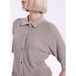 Fabrika Regular Fit Düz Örgü Hırka, L, 5003325514, Vizon, Kadın