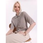 Fabrika Regular Fit Düz Örgü Hırka, XS, 5003325514, Vizon, Kadın