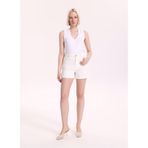Fabrika Relaxed Armürlü Denim Şort, 40, 5003328254, Beyaz, Kadın