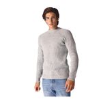 Fabrika Relaxed Bisiklet Yaka Kazak, XL, 5003154843, Gri Melanj, Erkek