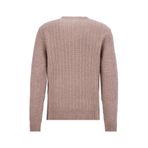 Fabrika Relaxed Saç Örgü Desenli Kazak, S, 5003275525, Vizon, Erkek