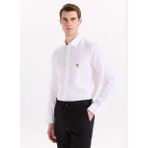Fabrika Siyah Erkek Alttan Britli Regular Fit Gömlek F6SM-GML 2700 - Beyaz - 2XL