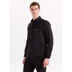 Fabrika Siyah Erkek Alttan Britli Regular Fit Gömlek F6SM-GML 2700 - XL
