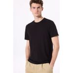 Fabrika Siyah Erkek Basic Düz T-Shirt F5SM-TST 2778