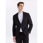 Fabrika Siyah Erkek Slim Fit Çizgili Ceket Napoli- Ft- 2A - 48