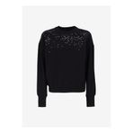 Fabrika Siyah Kadın Bisiklet Yaka Basic Payetli Sweatshirt F4WL-SWT0130