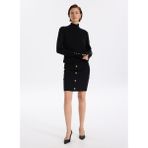 Fabrika Siyah Kadın Dar Etek F5WL-ETK0020 - XL