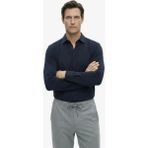 Fabrika Slim Fit Alttan Britli Yaka Düz Siyah Erkek Gömlek F6SM-GML 2606 - XL