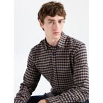 Fabrika Slim Fit Alttan Britli Yaka Ekose Gömlek, XL, 5003274109, Lacivert, Erkek