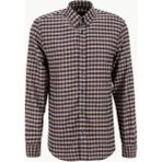 Fabrika Slim Fit Alttan Britli Yaka Ekose Lacivert Erkek Gömlek F5WM-GML 2508