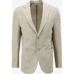 Fabrika Slim Fit Bej Erkek Çizgili Ceket F4SM-CKT 0729 - 46