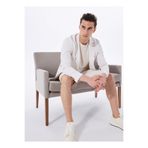 Fabrika Slim Fit Çizgili Ceket, 46, 5003225894, Ekru, Erkek