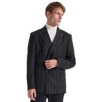 Fabrika Slim Fit Çizgili Ceket, 56, 5003277024, Siyah, Erkek