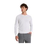Fabrika Slim Fit Çizgili Kazak, L, 5003276962, Ekru, Erkek