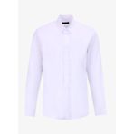 Fabrika Slim Fit Gömlek Yaka Armürlü Beyaz Erkek Gömlek MAYDOS 305