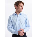 Fabrika Slim Fit Gömlek Yaka Armürlü Gömlek, S, 5003274153, Mavi, Erkek