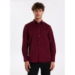 Fabrika Slim Fit Gömlek Yaka Düz Bordo Erkek Gömlek F5WM-GML 2378 - XL