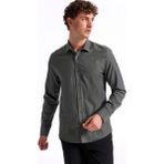 Fabrika Slim Fit Gömlek Yaka Düz Haki Erkek Gömlek F5WM-GML 2574 - 2XL