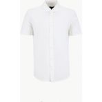 Fabrika Slim Fit Gömlek Yaka Düz Kırık Beyaz Erkek Gömlek F6SM-GML 2128 - 2XL