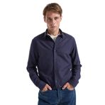 Fabrika Slim Fit Gömlek Yaka Düz Lacivert Melanj Gömlek, S, 5003274887, Lacivert Melanj, Erkek