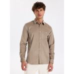 Fabrika Slim Fit Gömlek Yaka Düz Vizon Erkek Gömlek F5WM-GML 2378