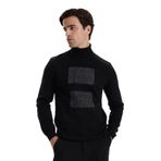 Fabrika Slim Fit Jakarlı Balıkçı Yaka Kazak, XL, 5003270723, Siyah, Erkek