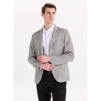 Fabrika Slim Fit Melanj Ceket, M, 5003328119, Gri, Erkek