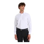 Fabrika Slim Fit Sumos Yaka Armürlü Gömlek, 42, 5003284073, Beyaz, Erkek