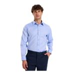Fabrika Slim Fit Sumos Yaka Armürlü Gömlek, 46, 5003284082, Mavi, Erkek