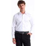 Fabrika Slim Fit Sumos Yaka Düz Beyaz Erkek Gömlek F5WM-GML 2581 - 45