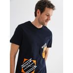 Fabrika Sports DIOG O Yaka Düz Lacivert Erkek T-Shirt