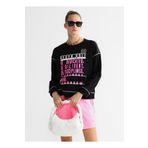 Fabrika Sports S-ROSLERE Bisiklet Yaka Baskılı Siyah Kadın Sweatshirt