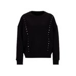 Fabrika Taşlı Sweatshirt, XS, 5003273460, Siyah, Kadın