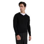 Fabrika V Yaka Basic Düz Kazak, M, F5WM-KZK 2557, Siyah, Erkek